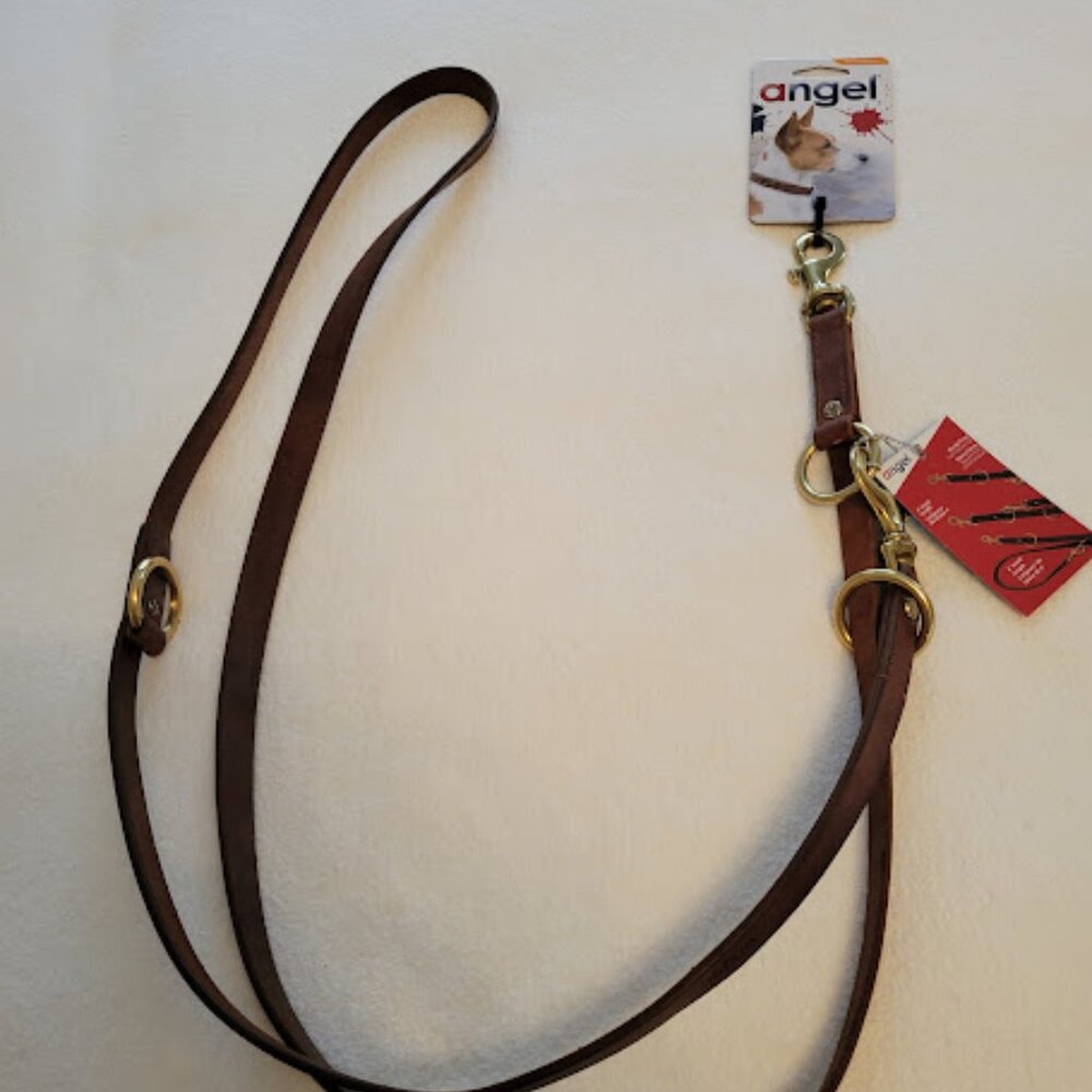 Multi Function Dog Leash 100% Leather (NEW with tags)